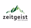 Logo von Zeitgeist Outdoor mit stilisierten grünen Bergen. - We Run 4 Fun!